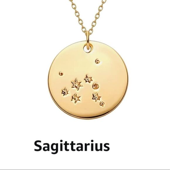 Virgo Zodiac Sign Disc Constellation Necklace - Picture 8 of 13